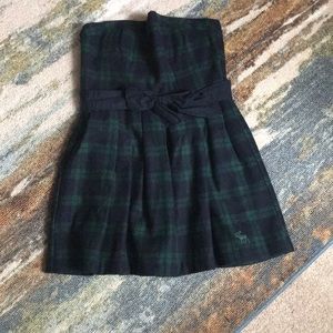 Plaid, Flannel Abercrombie strapless dress